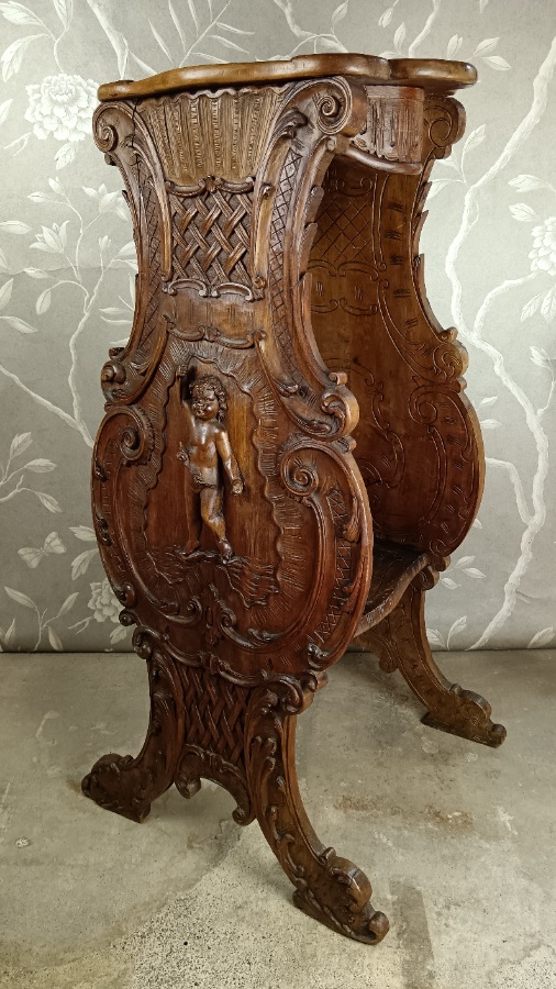 Italian Carved Walnut Pedestal Stand.jpg